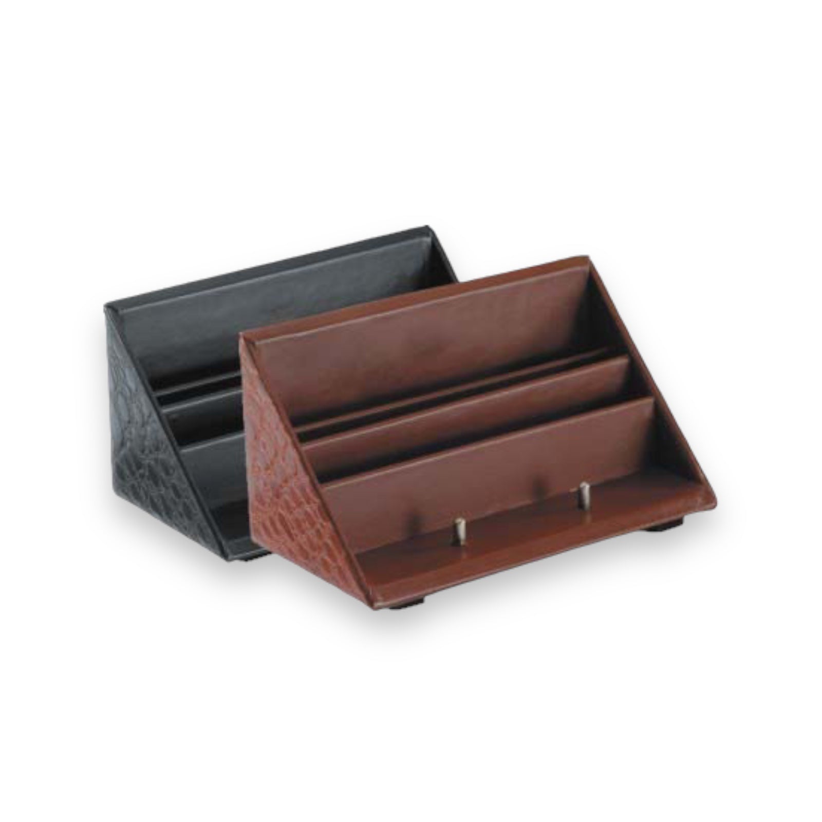 Cards Organizer Stand Leather Umberto Ferreti Made In Italy Organizer