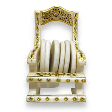 24K Gold Marble Handcrafted Rocking Chair Coaster 6 PC Set