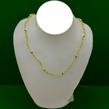 August Birthstone Natural Peridot 4mm with 925 Sterling Silver Station Necklace Faceted Rondelle Beaded Gemstone Gold Charms