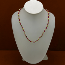 Station Necklace with 925 Sterling Silver Natural Ruby 4mm Faceted Rondelle Beaded Gemstone July Birthstone