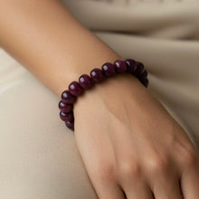 Natural Ruby Bracelet | Smooth 10-12mm Rondelle Beads 19 Pcs 235 Carats | Deep Crimson Red VVS Clarity | Gemstone Jewelry Gift