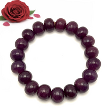Natural Ruby Bracelet | Smooth 10-12mm Rondelle Beads 19 Pcs 235 Carats | Deep Crimson Red VVS Clarity | Gemstone Jewelry Gift