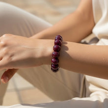 Handmade Natural Ruby 412 Carats Bracelet | Smooth 14-15mm Rondelle Beads 16 Pcs | Crimson Red VVS Clarity | High Value Gemstone Jewelry