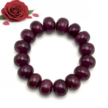 Handmade Natural Ruby 412 Carats Bracelet | Smooth 14-15mm Rondelle Beads 16 Pcs | Crimson Red VVS Clarity | High Value Gemstone Jewelry