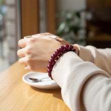 Natural Ruby Bracelet | Smooth 13-15mm Rondelle Beads 18 Pcs 364 Carats | Crimson Red VVS Clarity | Birthstone Gemstone Jewelry