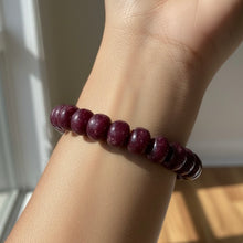Natural Ruby Bracelet | Smooth 11–12mm Rondelle Beads 20 Pcs 248 Carats | Burgundy Red VVS Clarity | July Birthstone Jewelry