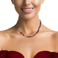 Garnet Natural Handmade Plain Smooth Tube Gemstone Beaded Necklace Jewelry