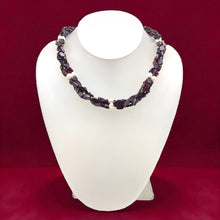Handmade Natural 15.8 Inch Garnet Plain Tube 7x5 mm & Pearl Round Gemstone Beaded Necklace