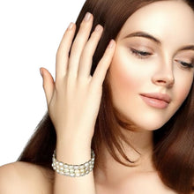 Bracelet Freshwater Pearl Cool White Button Shape Elegant June Birthstone Jewelry Balance Healing and Timeless Natural Beauty