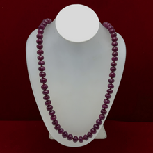 Ruby Gemstone Necklace | Smooth 10–11mm Rondelle Beads 81 Pcs 728 Carats | Rich Crimson Red VVS Clarity | 27 Inch Birthstone Precious Jewelry