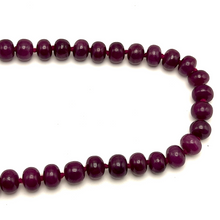 Ruby Gemstone Necklace | Smooth 10–11mm Rondelle Beads 81 Pcs 728 Carats | Rich Crimson Red VVS Clarity | 27 Inch Birthstone Precious Jewelry