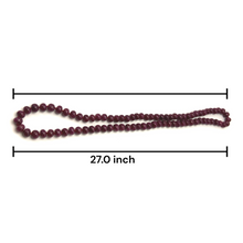 Ruby Gemstone Necklace | Smooth 10–11mm Rondelle Beads 81 Pcs 728 Carats | Rich Crimson Red VVS Clarity | 27 Inch Birthstone Precious Jewelry