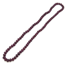 Natural Ruby Bead Necklace | Smooth 9-10mm Rondelle Beads 90 Pcs 617 Carats | Crimson Red VVS Quality | 27 Inch Luxury Gemstone Jewelry