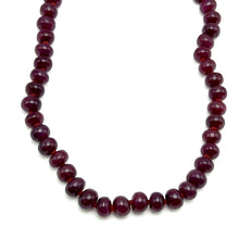 Royal Natural Ruby Rondelle Necklace Large 9-10mm Plain Cut VVS Clarity Crimson Color Gemstone Jewelry For Protection From Negativity & Fear