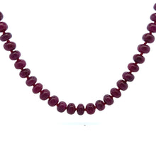 Natural Ruby Bead Necklace | Smooth 9-10mm Rondelle Beads 90 Pcs 617 Carats | Crimson Red VVS Quality | 27 Inch Luxury Gemstone Jewelry