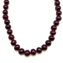 Sovereign Flame Natural Ruby Necklace Large Rondelle 9-10mm Plain Cut VVS Clarity Crimson Color Gemstone Jewelry For Love, Confidence & Inner Fire