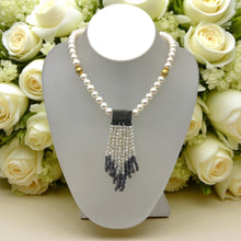 Elegant Plain Pearl Ball With Lariat Style Necklace