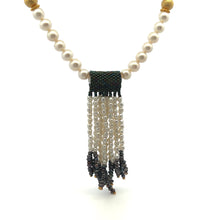 Elegant Plain Pearl Ball With Lariat Style Necklace