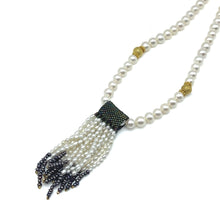 Elegant Plain Pearl Ball With Lariat Style Necklace