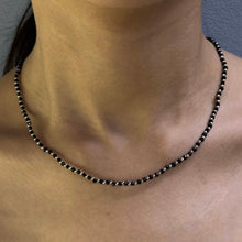 Balance Energy Natural Spinel 3mm with 925 Sterling Silver Station Necklace Faceted Rondelle Beaded Gemstone Silver Ball