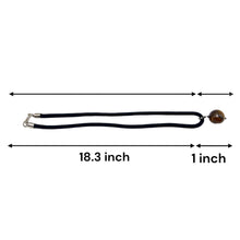 Natural Tiger's Eye Gemstone 18mm Ball With Black Twisted Cord Pendant Necklace Known For Confidence Strength And Stability