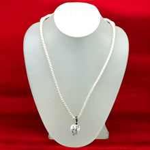 Natural Howlite Gemstone 16mm Ball With White Twisted Cord Pendant Necklace Known For Calmness Patience And Relaxation