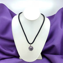 Natural Jasper Gemstone 20mm Ball With Black Twisted Cord Pendant Necklace Known For Protective Grounding Energy