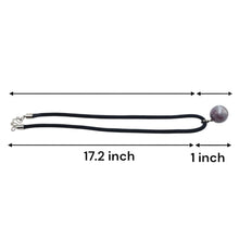 Natural Jasper Gemstone 20mm Ball With Black Twisted Cord Pendant Necklace Known For Protective Grounding Energy