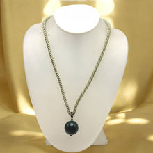 Natural Jasper Gemstone Ball 20mm with Light Green Twisted Cord Pendant Necklace to Balance Inner Strength