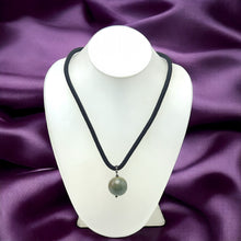 Natural Jasper Ball Gemstone 20mm Ball with Handcrafted Dark Twisted Cord Pendant Necklace