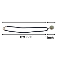 Natural Jasper Ball Gemstone 20mm Ball with Handcrafted Dark Twisted Cord Pendant Necklace