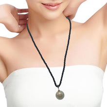 Natural Jasper Ball Gemstone 20mm With Black Twisted Cord Pendant Necklace Known For Strength Protection And Earth Energy