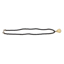 Chalcedony Natural Gemstone Pendant Necklace 22mm Tumble Shape with Black Twisted Cord Symbol of Brotherhood