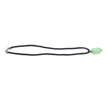 Natural Chalcedony Gemstone 28mm Tumble Shape with Black Twisted Cord Pendant Necklace