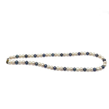 Natural Freshwater Pearl 8mm White Pink Grey Ringed Necklace 18.2inch Charming Necklace for Creativity and Emotional Balance