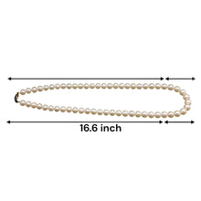 Natural Freshwater Pearl 7mm Neutral Color Round Necklace 16.6inch Classic Design Jewelry for Sophistication and Calm