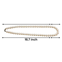 Natural Freshwater Pearl 10mm Cream Color Classic Design Necklace Jewelry
