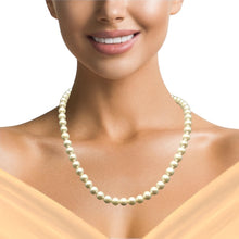 Natural Freshwater Pearl 7mm White Round Necklace 16.9inch Luxury Design Jewelry for Abundance and Elegance