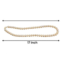 Natural Freshwater Pearl 7mm White Round Necklace 17inch Fashion Pearl Necklace for Creative Expression