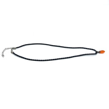 Natural Carnelian Pendant Necklace Pear Shape 15mm Gemstone with Black Twisted Cord Unisex Jewelry