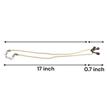 Natural Garnet Gemstone 10mm Drop Shape Pendant With White Twisted Cord Necklace Known For Passion Vitality And Strength