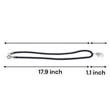 White Crystal Stone 14mm Drop Shape With Black Twisted Cord Pendant Necklace Known For Clarity Positivity And Balance