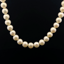 Natural Freshwater Pearl 11mm Cream Round Necklace 15.7inch Radiant Necklace for Healing and Emotional Strength
