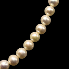 Natural Freshwater Pearl 11mm Cream Round Necklace 15.5inch Soft Glow Pearl Necklace for Peace and Warmth
