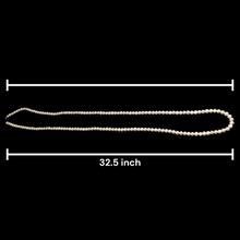 Natural Freshwater Pearl 5mm White Round Necklace 32.5inch Freshwater Pearl Jewelry for Purity and Spiritual Calm