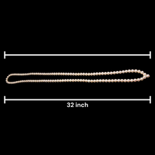 Natural Freshwater Pearl 7mm White Round Necklace 32inch Elegant Look Jewelry for Balance and Soft Radiance