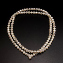 Natural Freshwater Pearl 7mm White Round Necklace 32inch Elegant Look Jewelry for Balance and Soft Radiance