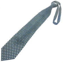 Handcrafted Pearl Tie Hues of Blue White Unique Neckwear