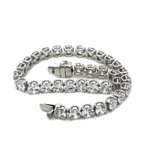 Classic Premium White Cubic Zirconia Tennis Bracelet 925 Sterling Silver 5x5mm CZ 7.48’’ Timeless Design - Bracelet
