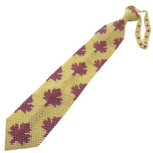 Handcrafted Maple Leaf Pattern Pearl Tie Nature-Inspired Necktie